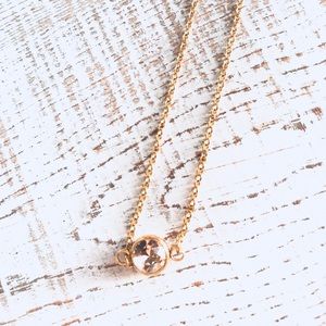 Dainty Rose Crystal necklace